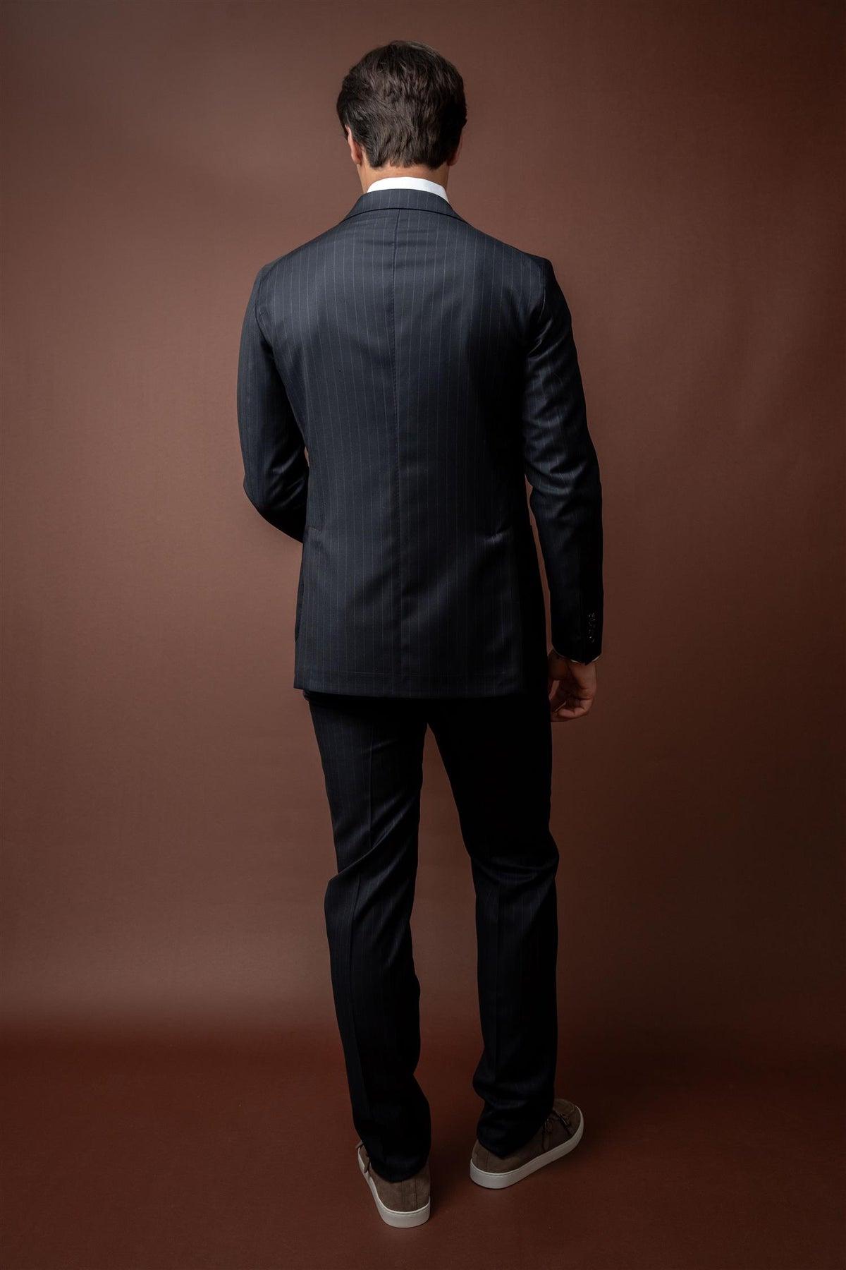 Pinstripe Suit - Navy