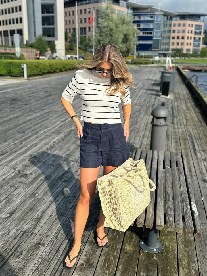 Una Stripe Merino Tee
