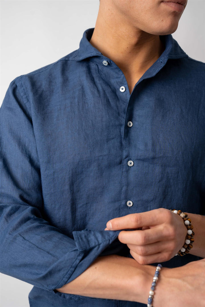 Linen Shirt - Navy