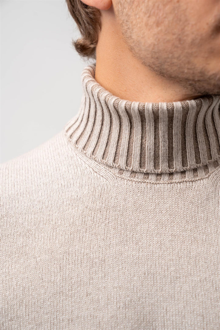 Turtle Neck Wool - Cashmere - Beige