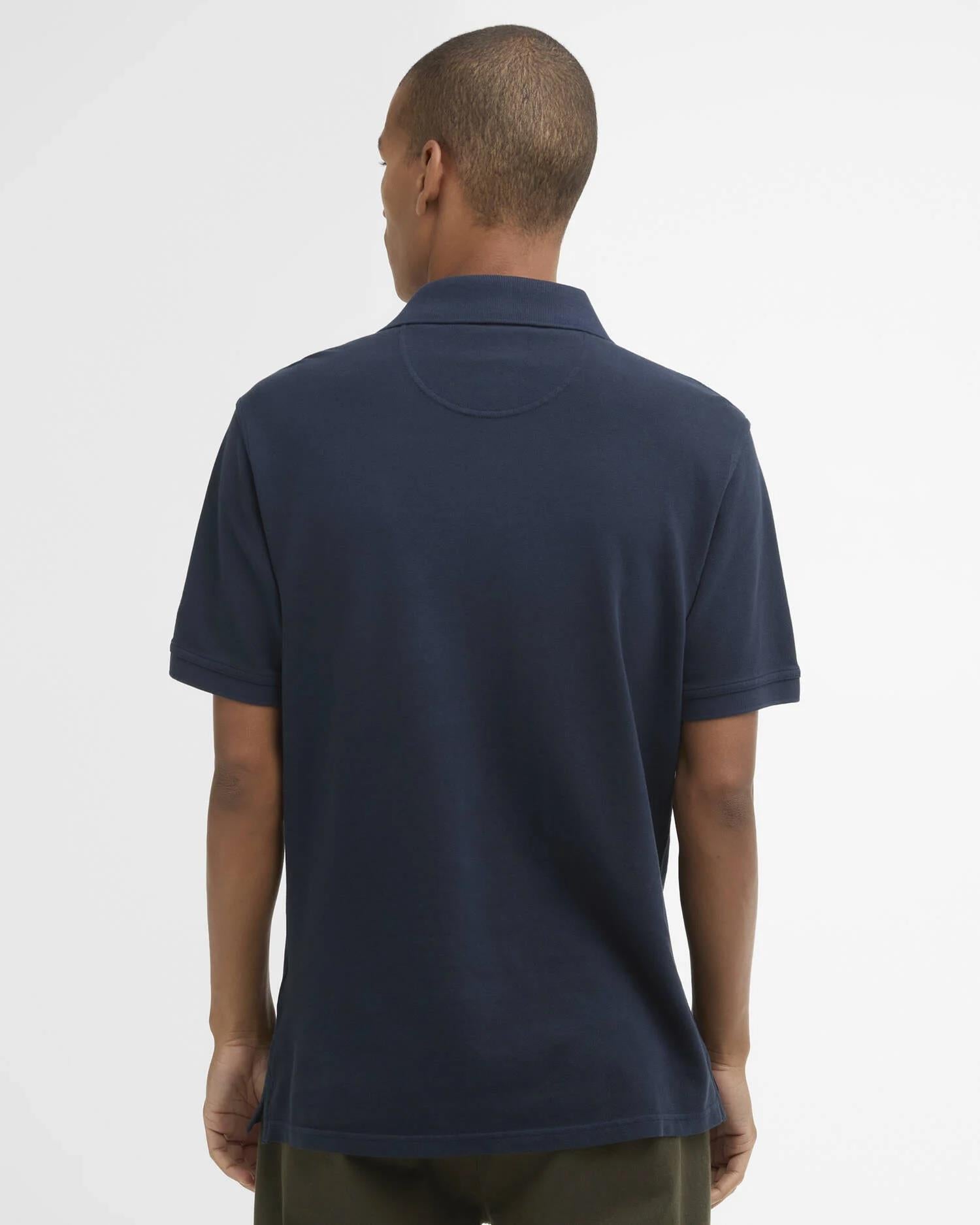 Washed Tartan Polo - Washed Navy
