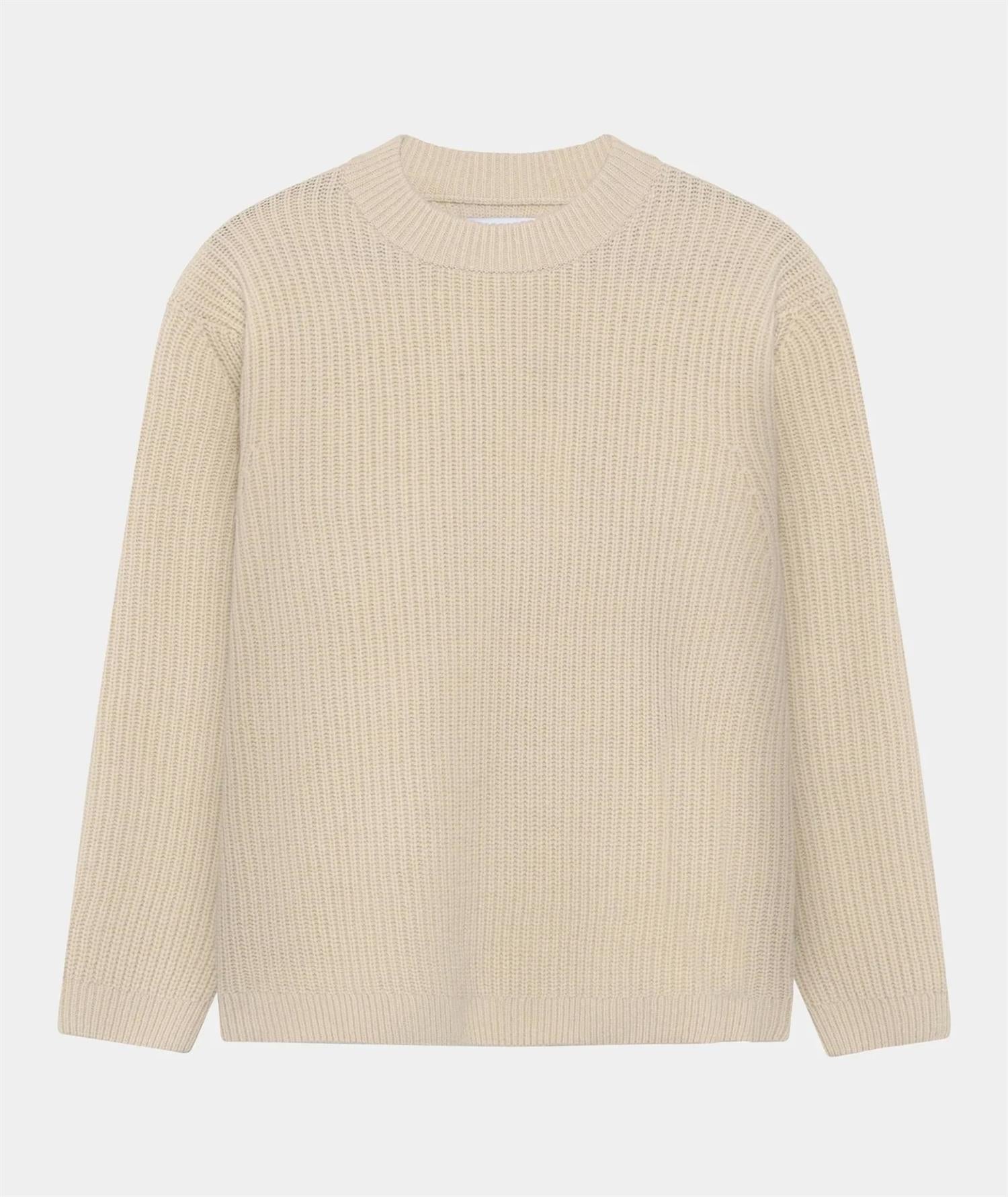 Boxy Wool Knit - Bone White