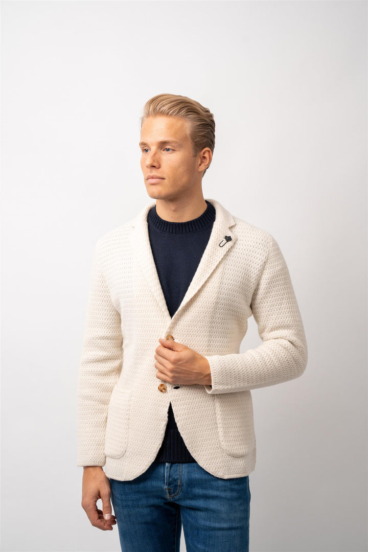 Knit blazer chasmere cream