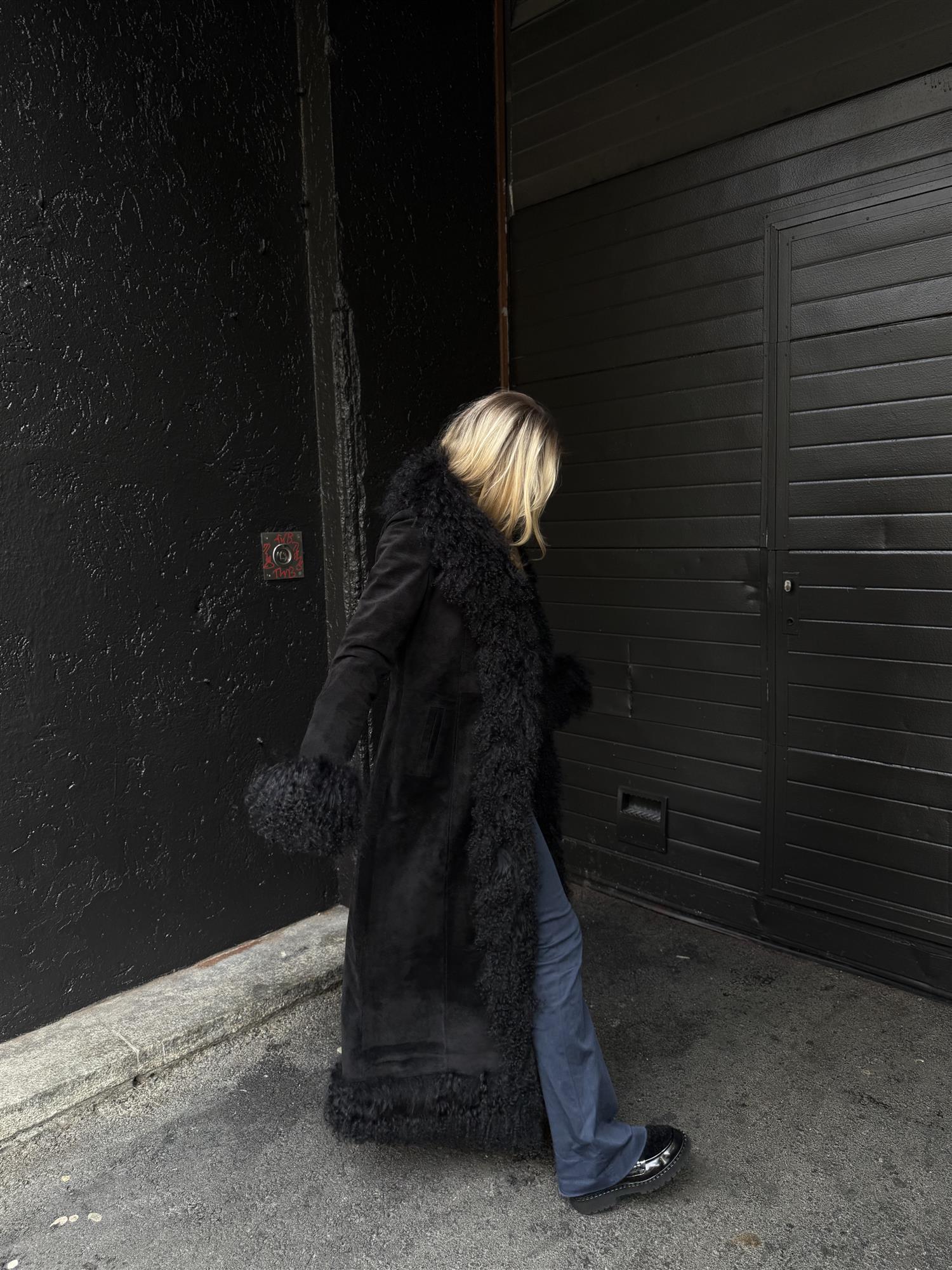 AVA COAT LONG - BLACK