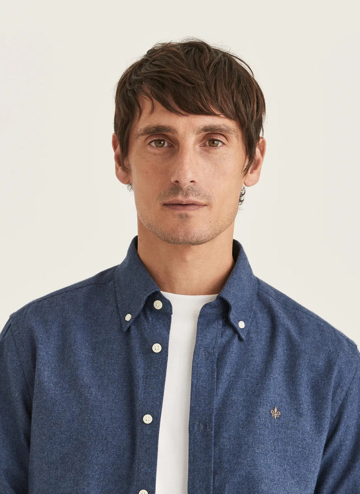 Watts Flannel Shirt - Navy