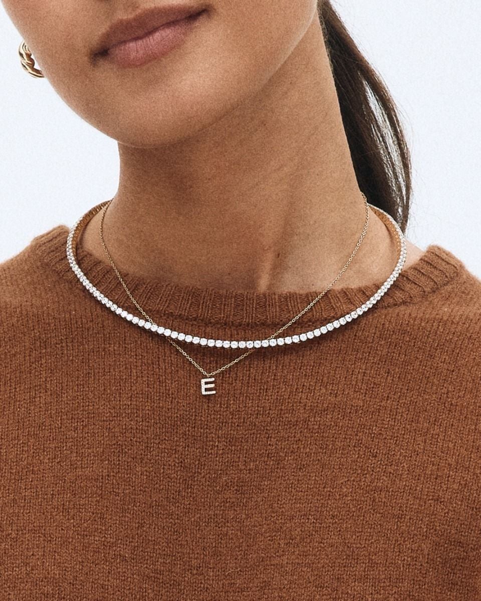 Tennis Necklace Gold