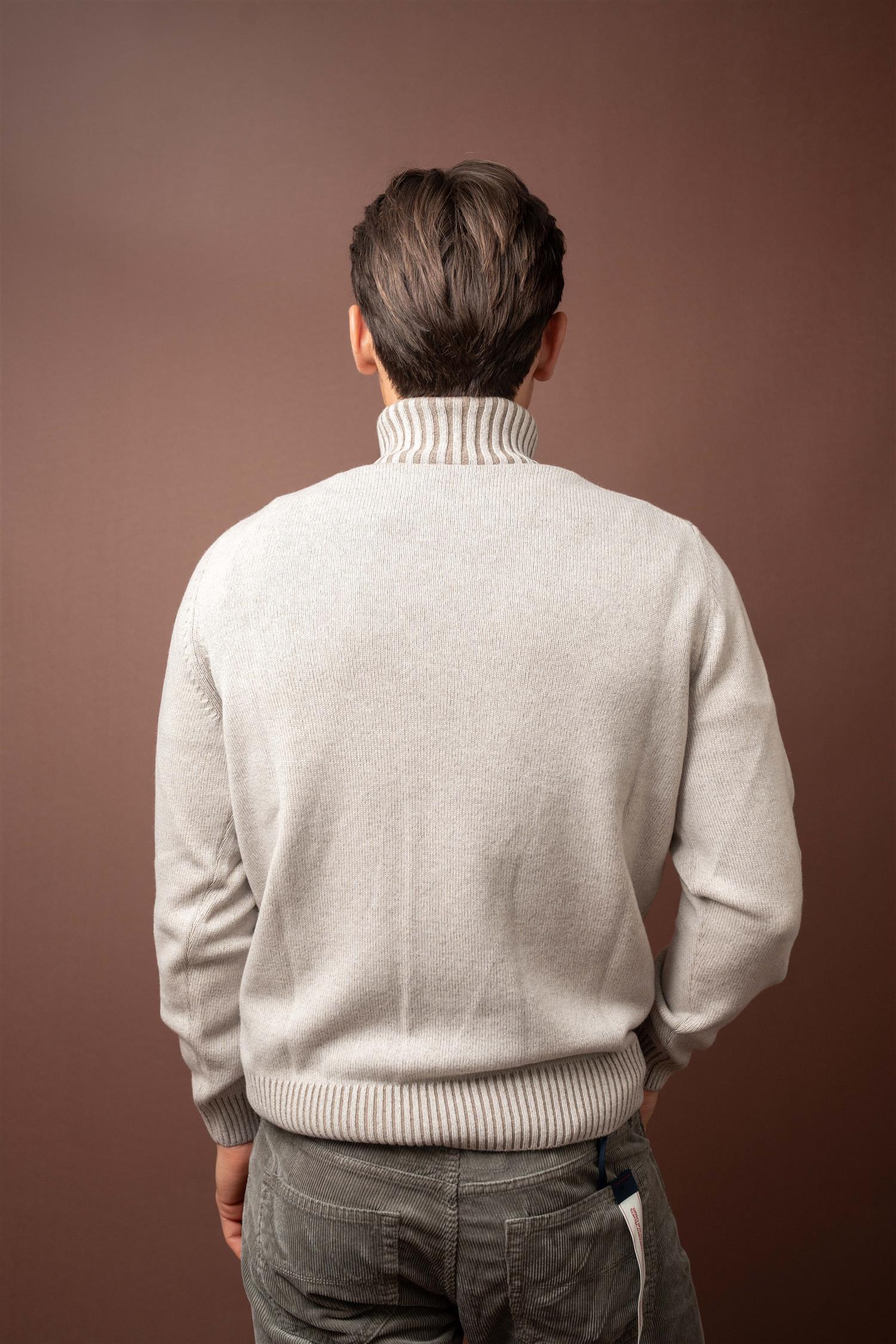 Turtleneck Wool - Cashmere - Beige