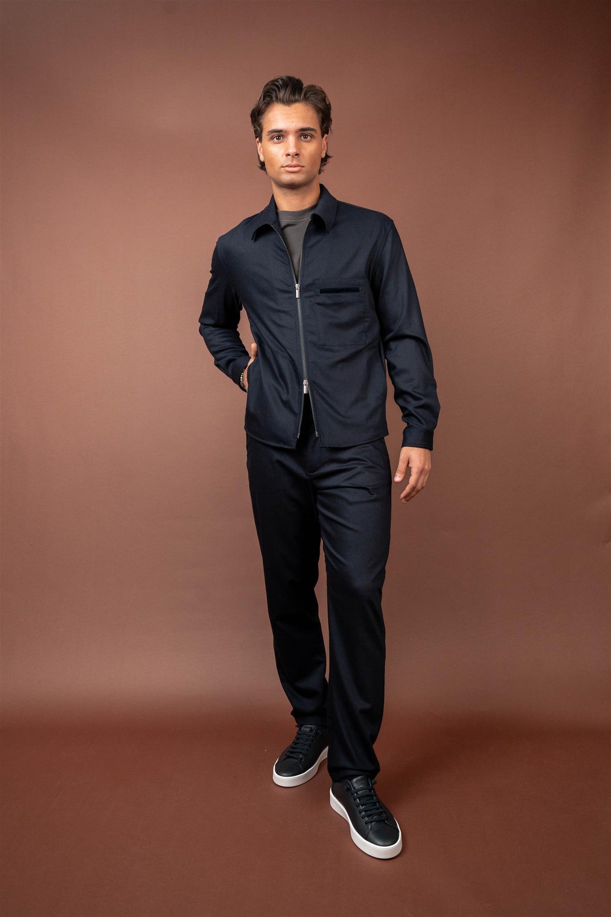 John Cashmere Blend - Navy