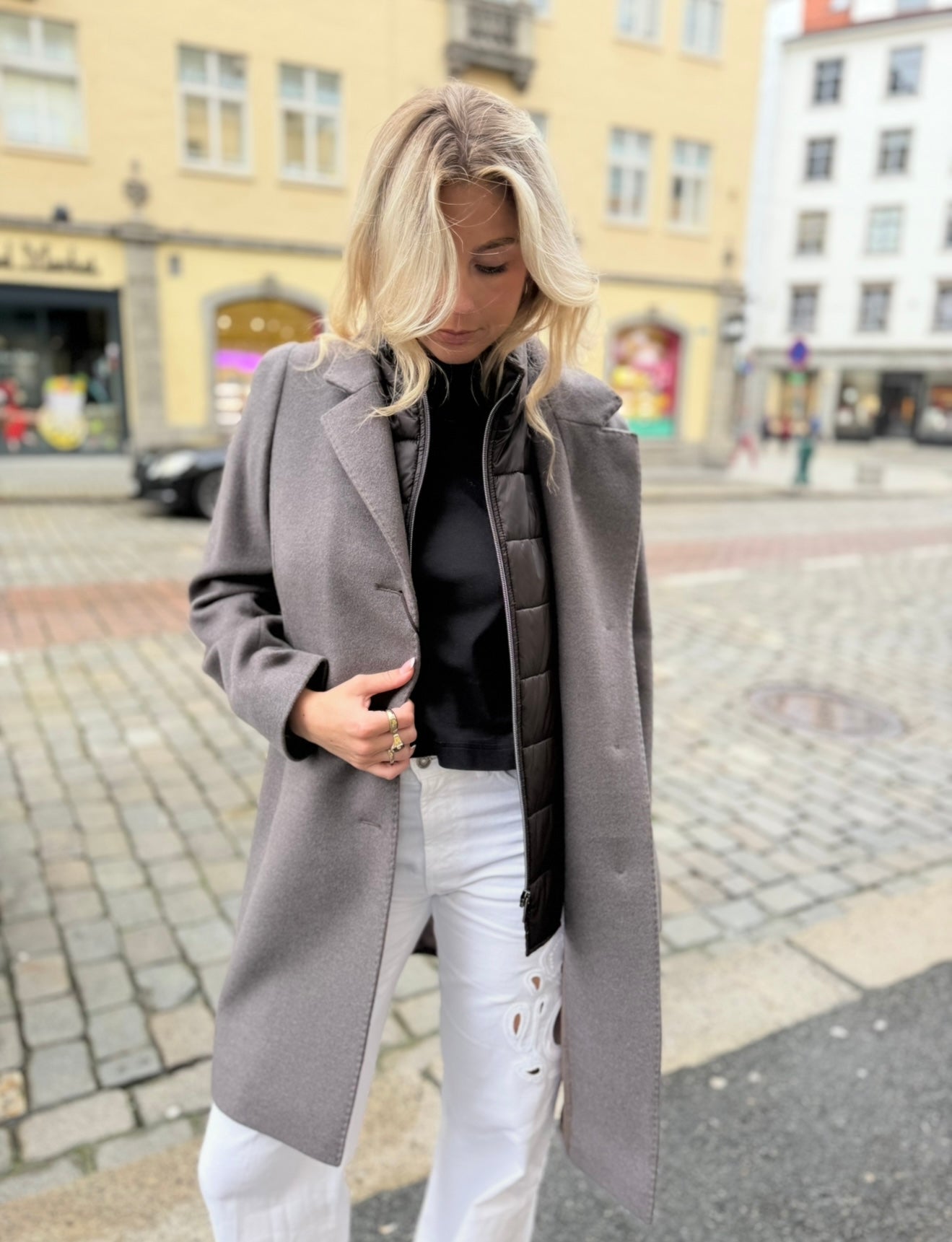 Coat Wool Detachable Nylon Bib