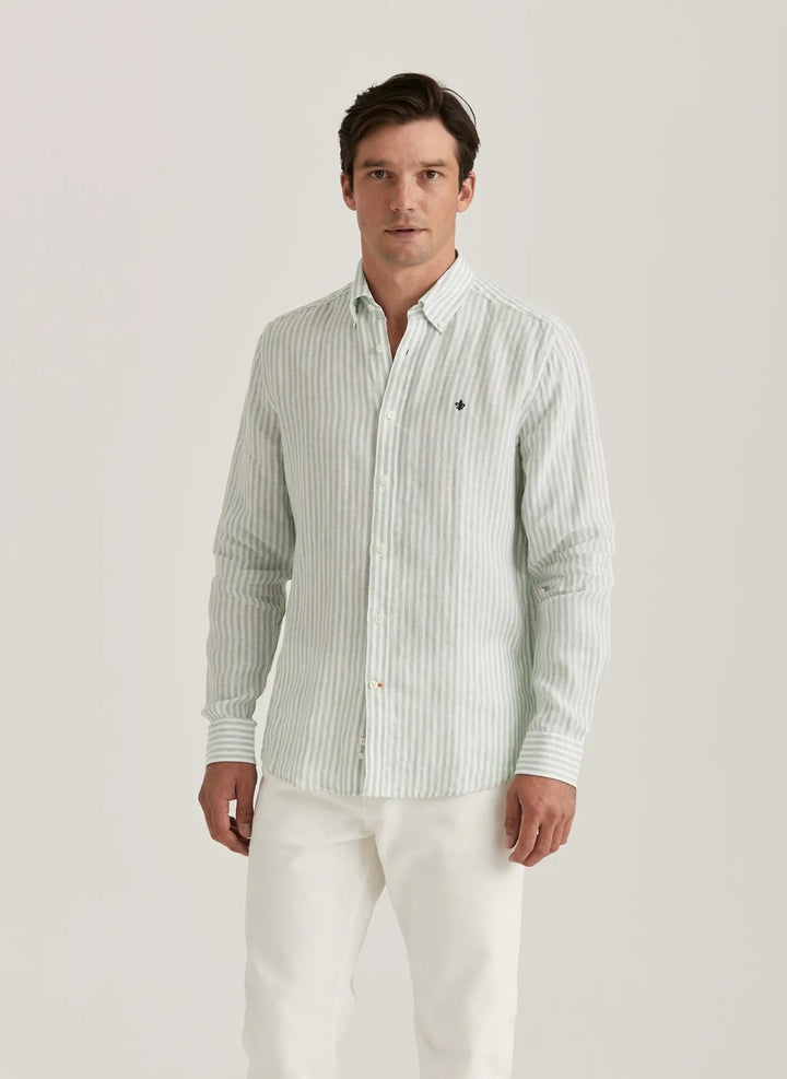 Douglas Linen Shirt-Classic Stripe