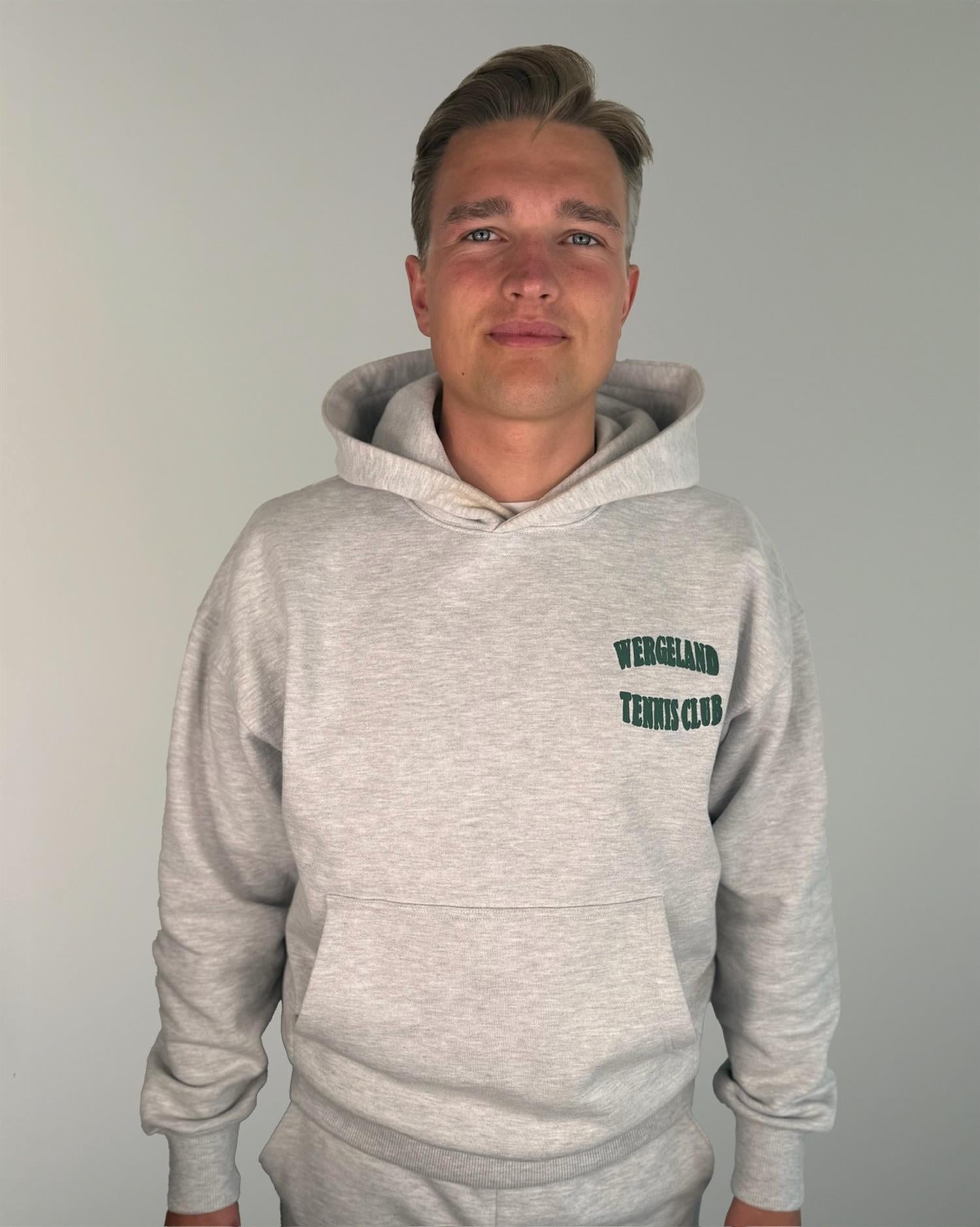 Tennis Club Hoodie - Lysegrå