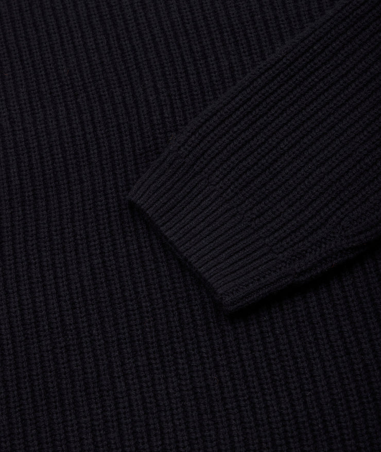 Boxy Wool Knit - Navy