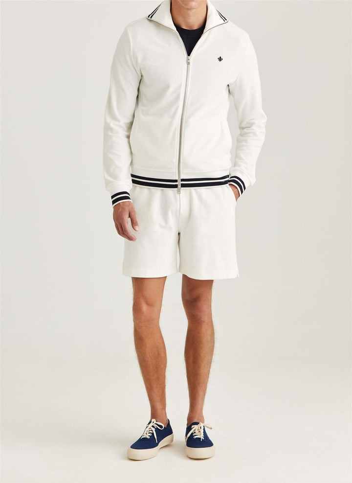 Reedford Terry Zip Cardigan - Off white