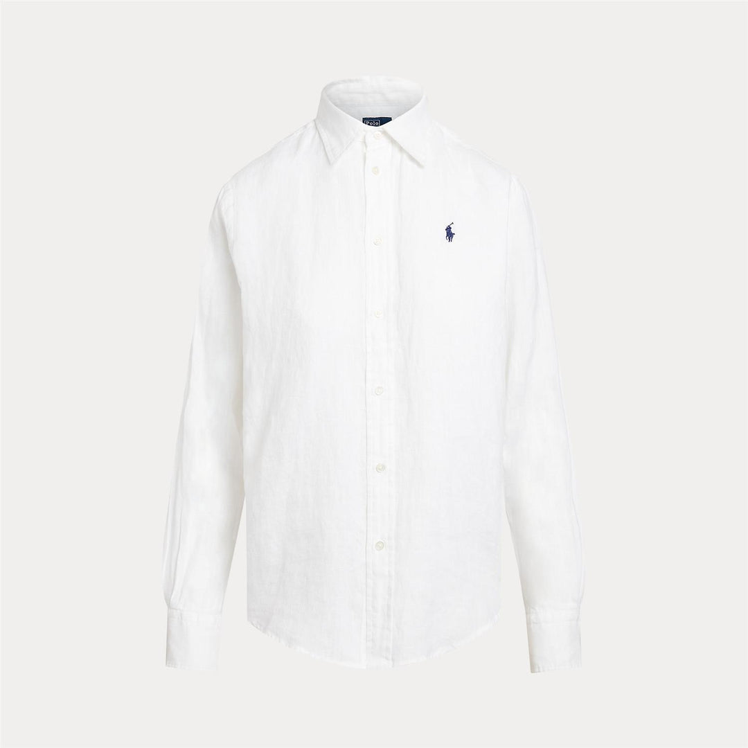 LINEN LONG SLEEVE BUTTON FRONT SHIRT