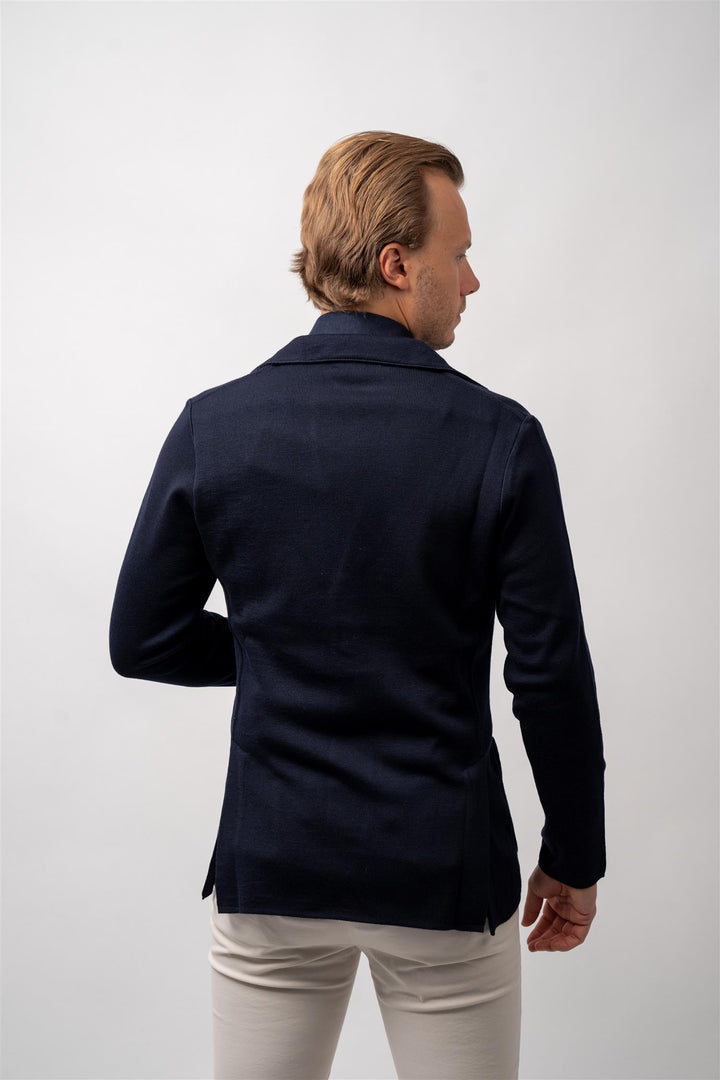 Lardini knit blazer navy