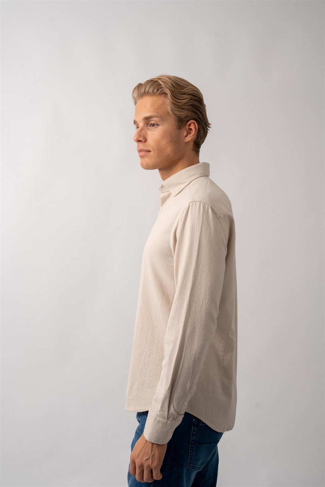 Twill brushed shirt-sand