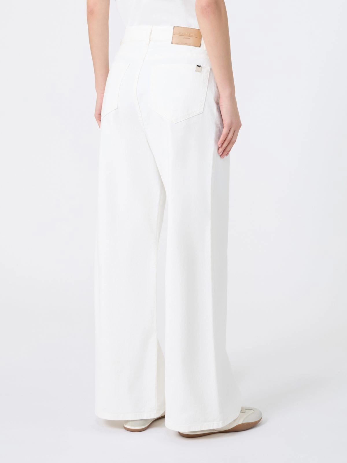 Medina Wide-leg Trousers White