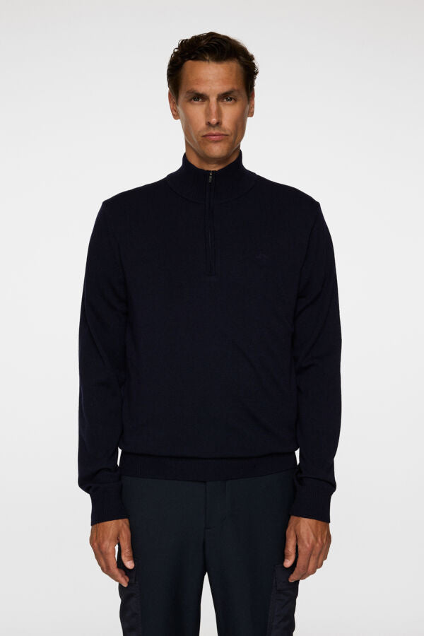 Kiyan Merino Quarter Zip - Navy