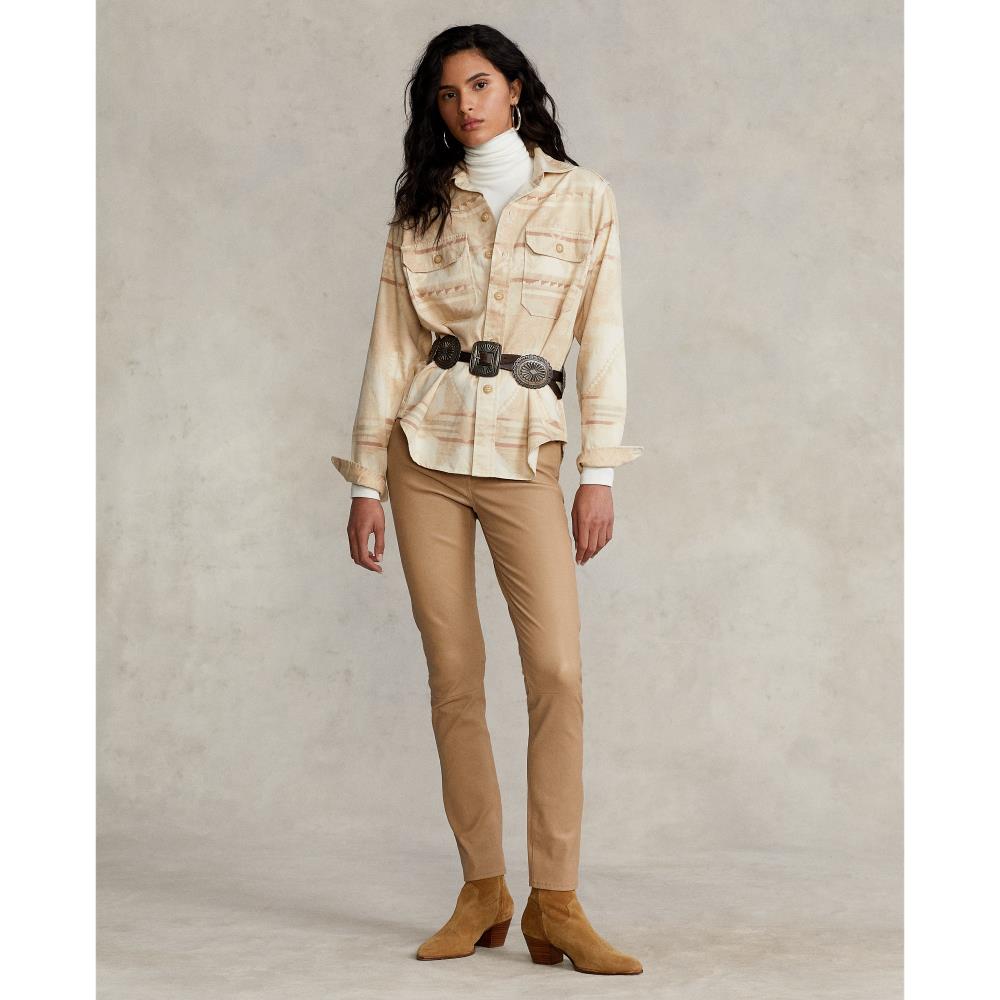 Print Long Sleeve Button Down Shirt