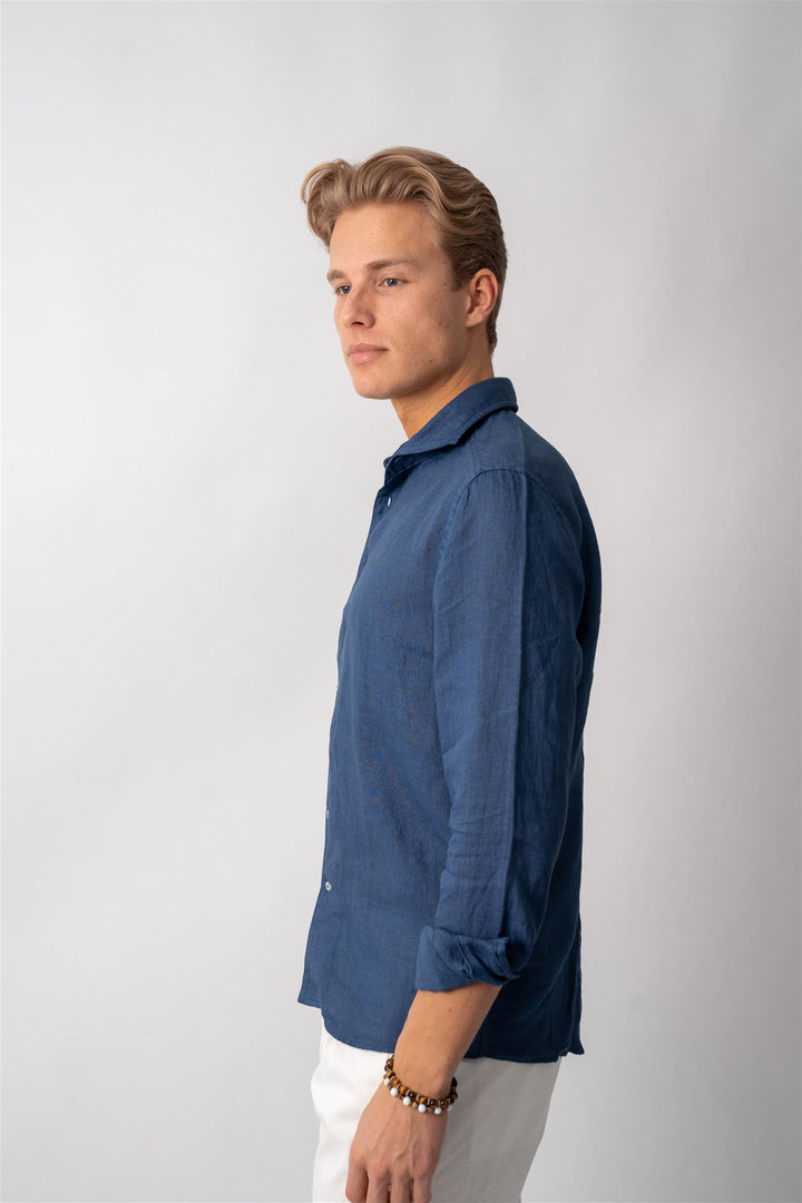 Linen Shirt - Navy