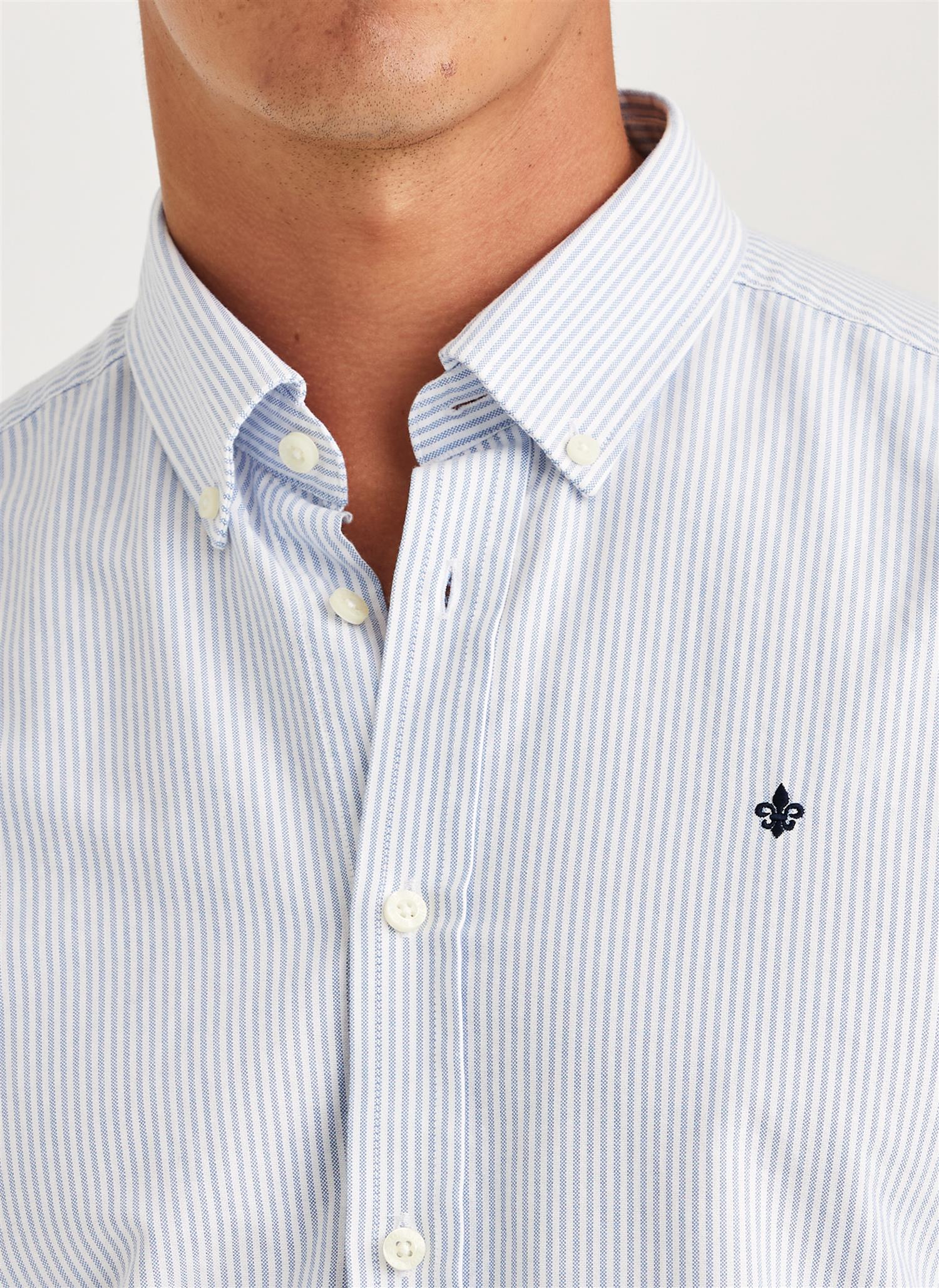 Oxford Striped BD Shirt - Light Blue