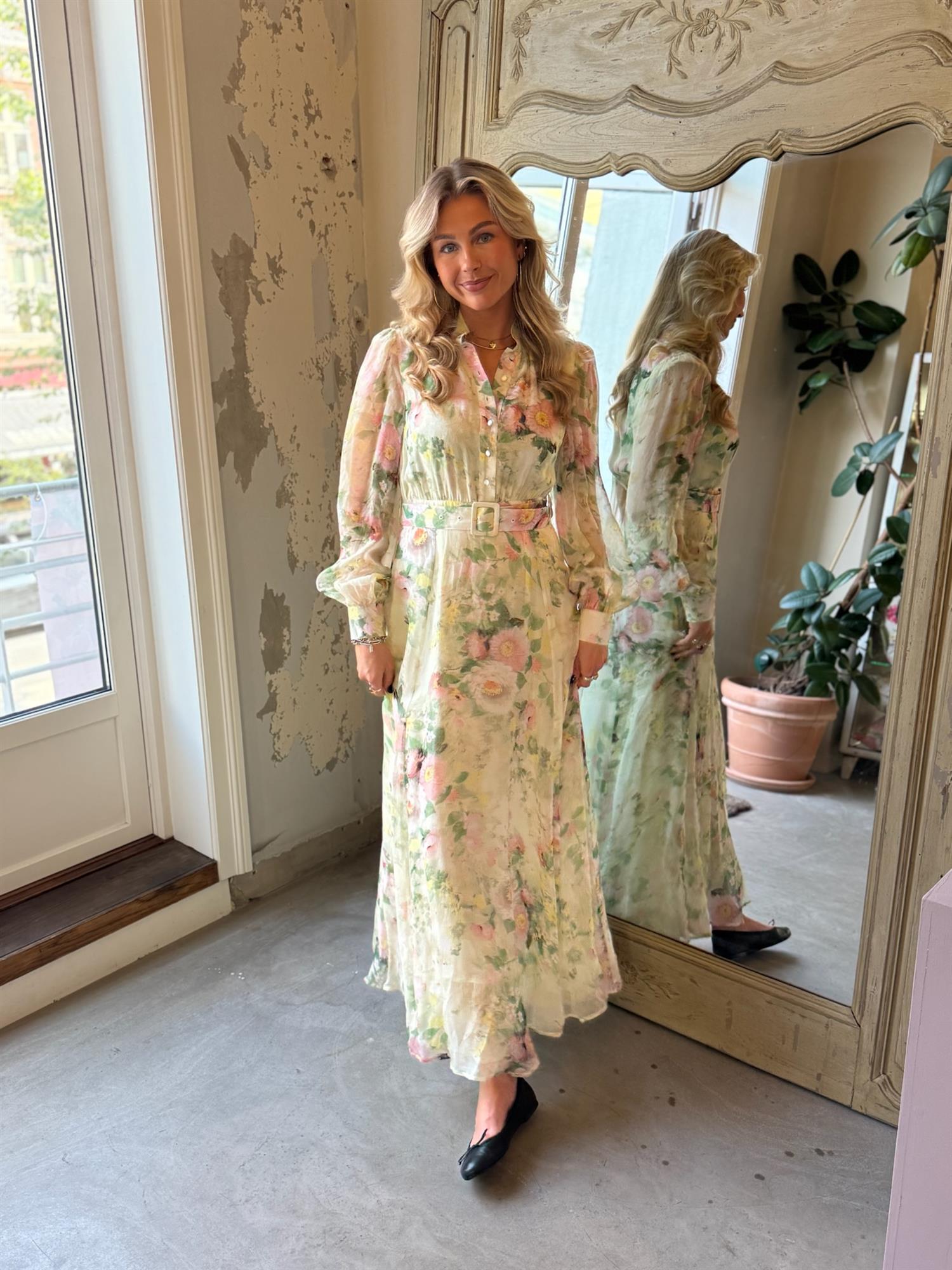 Organza Belt Dress