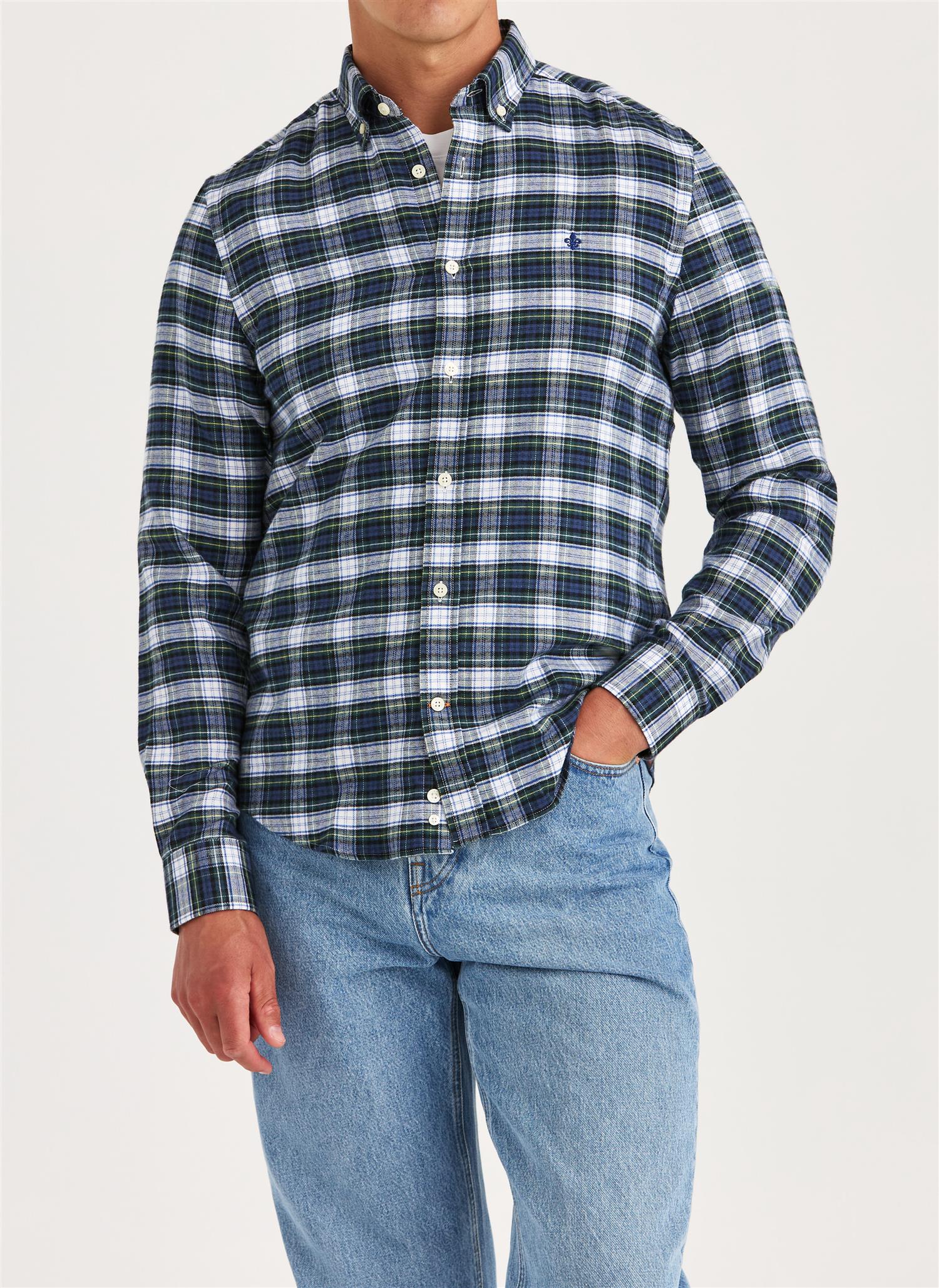 Soft Twill Tartan Shirt - Blue