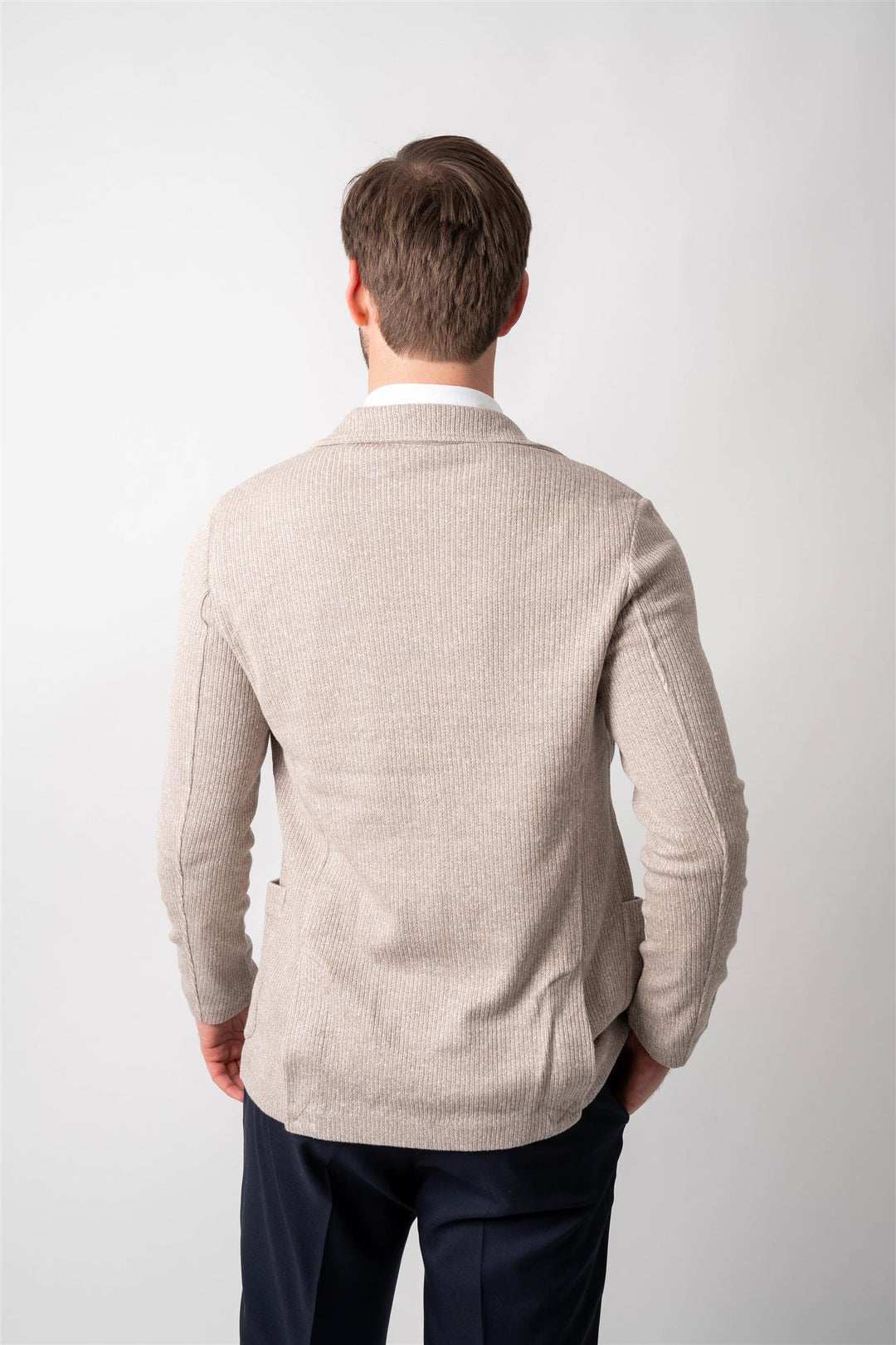 Knitted Blazer - Beige