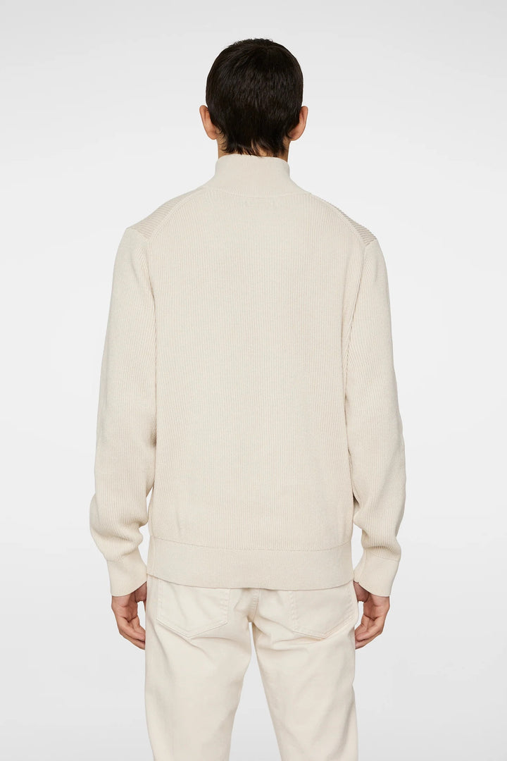 Alex Half Zip Knitted - Beige