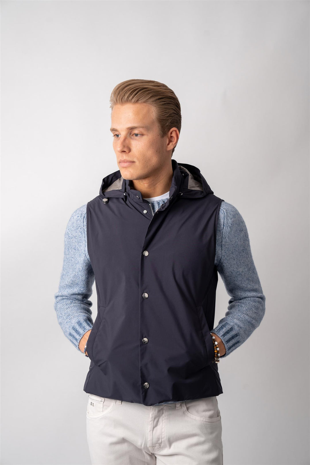 Man Light Down Vest - Navy