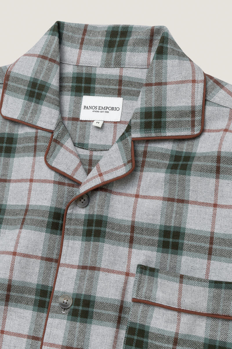 PJ Set Flannel - Grey Tartan