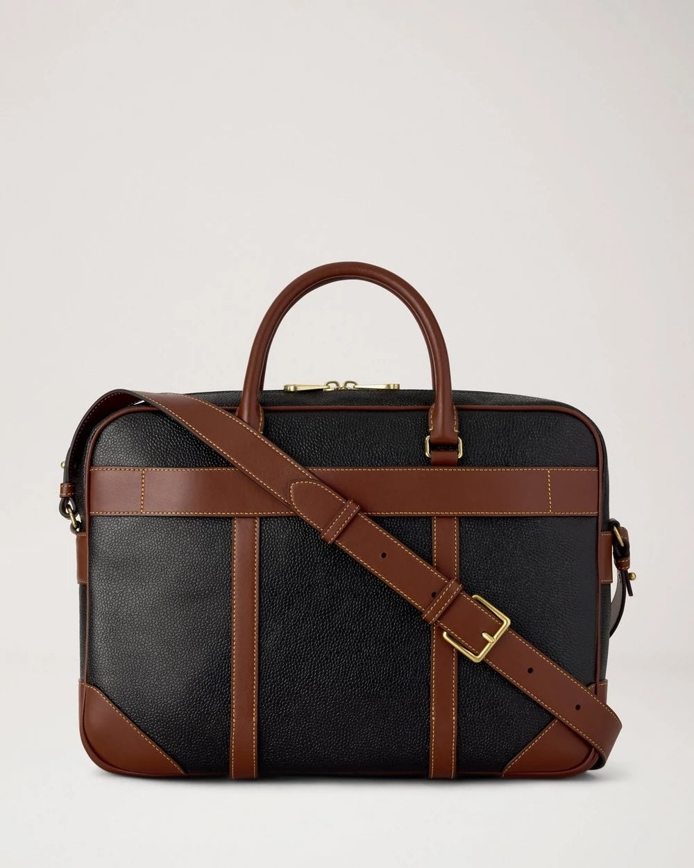 Heritage Briefcase Scotchgrn Black-Cognac