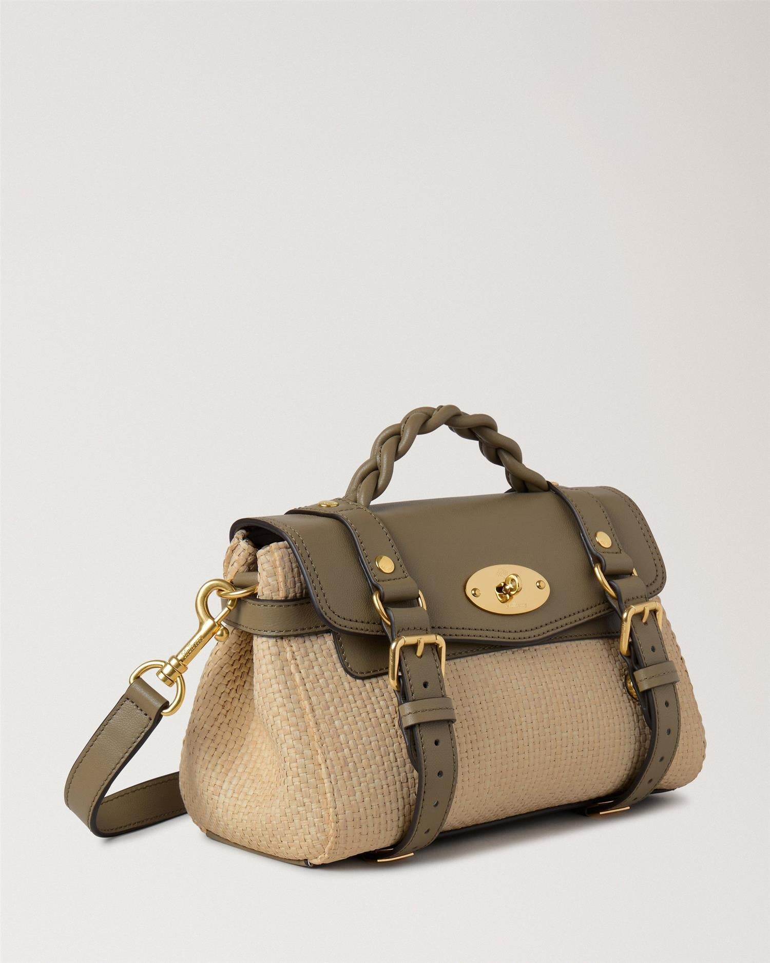 Mini Alexa Raffia & Leather