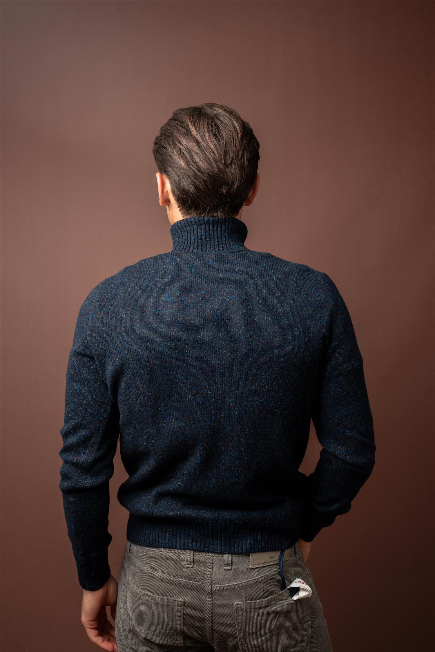Turtleneck - Navy Melange