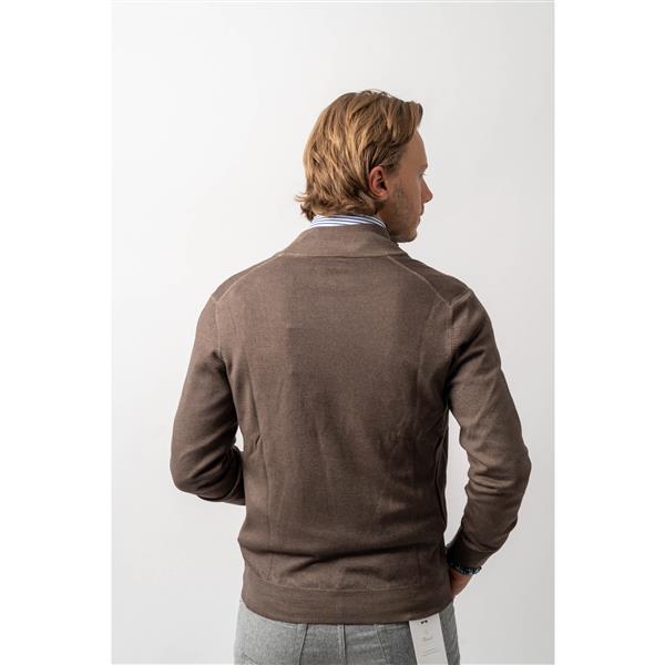 Full Zip Vintage Merino - Lysebrun