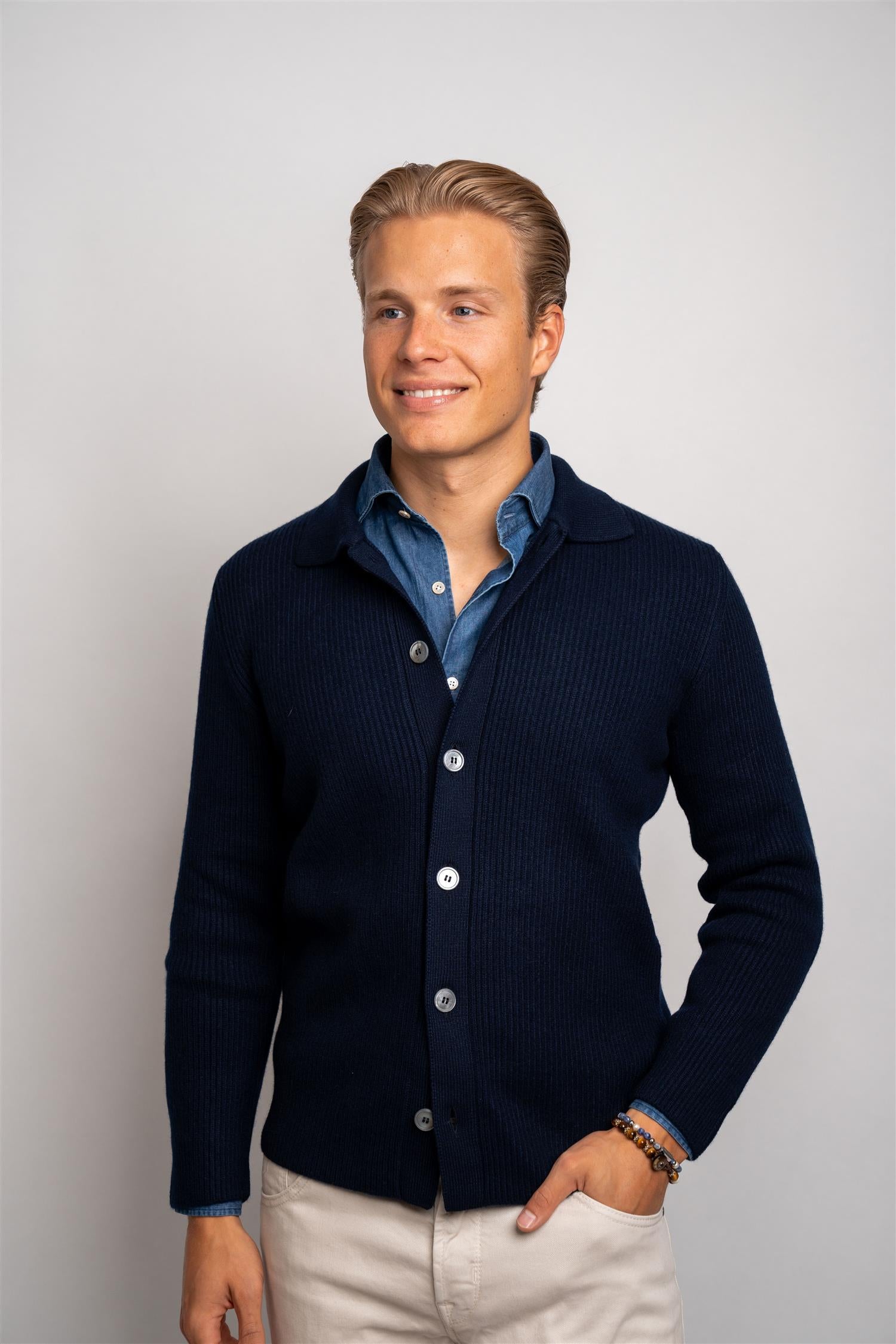 Cashmere Polo - Navy