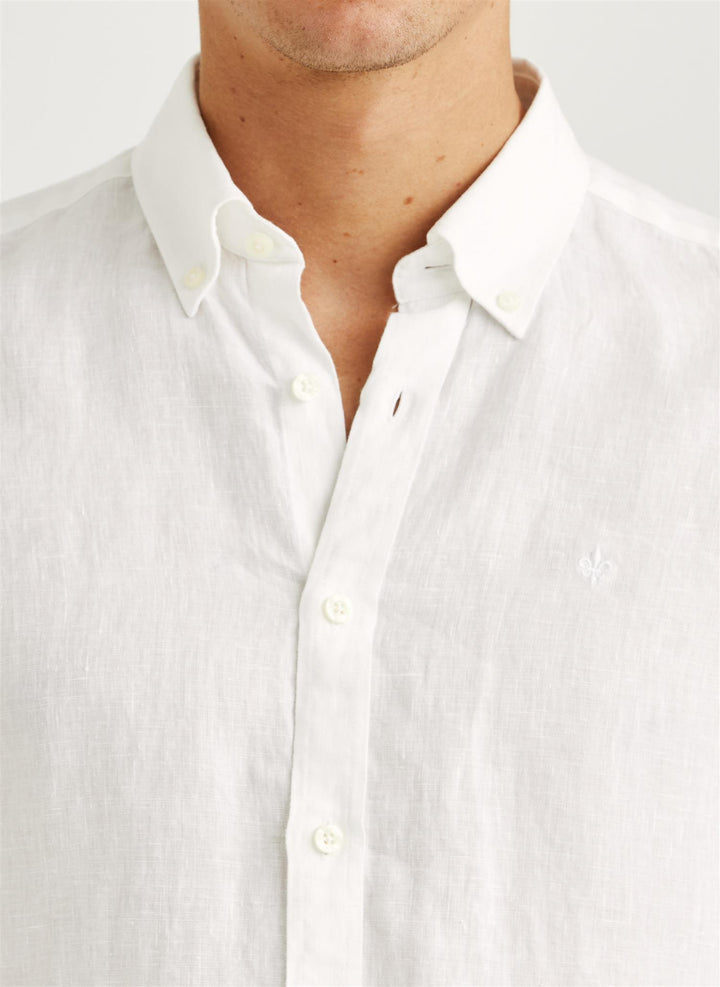 Douglas Linen Shirt - White