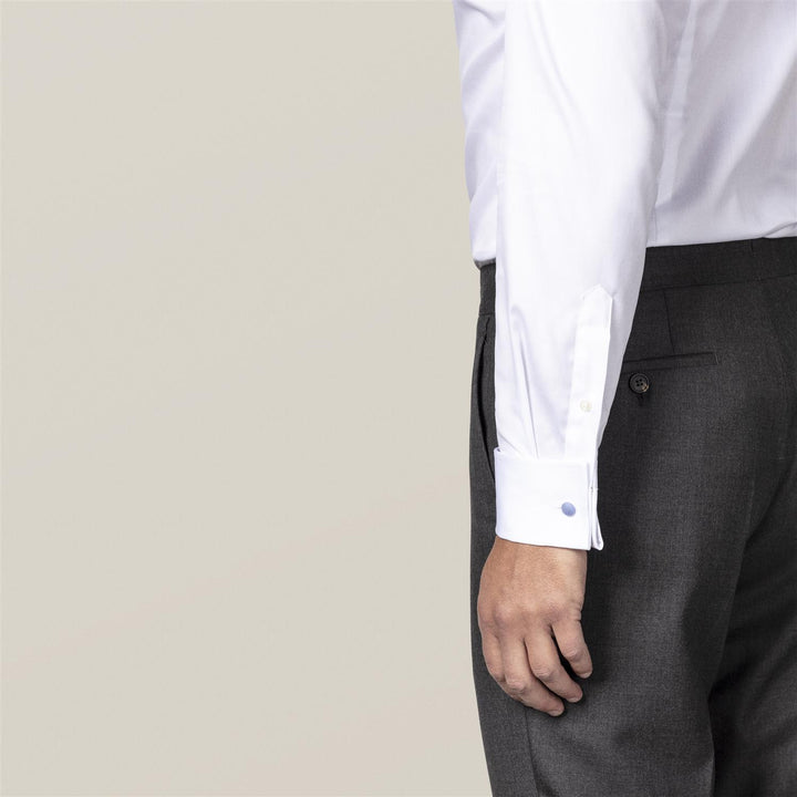 Slim White Signature Twill Shirt - French Cuff