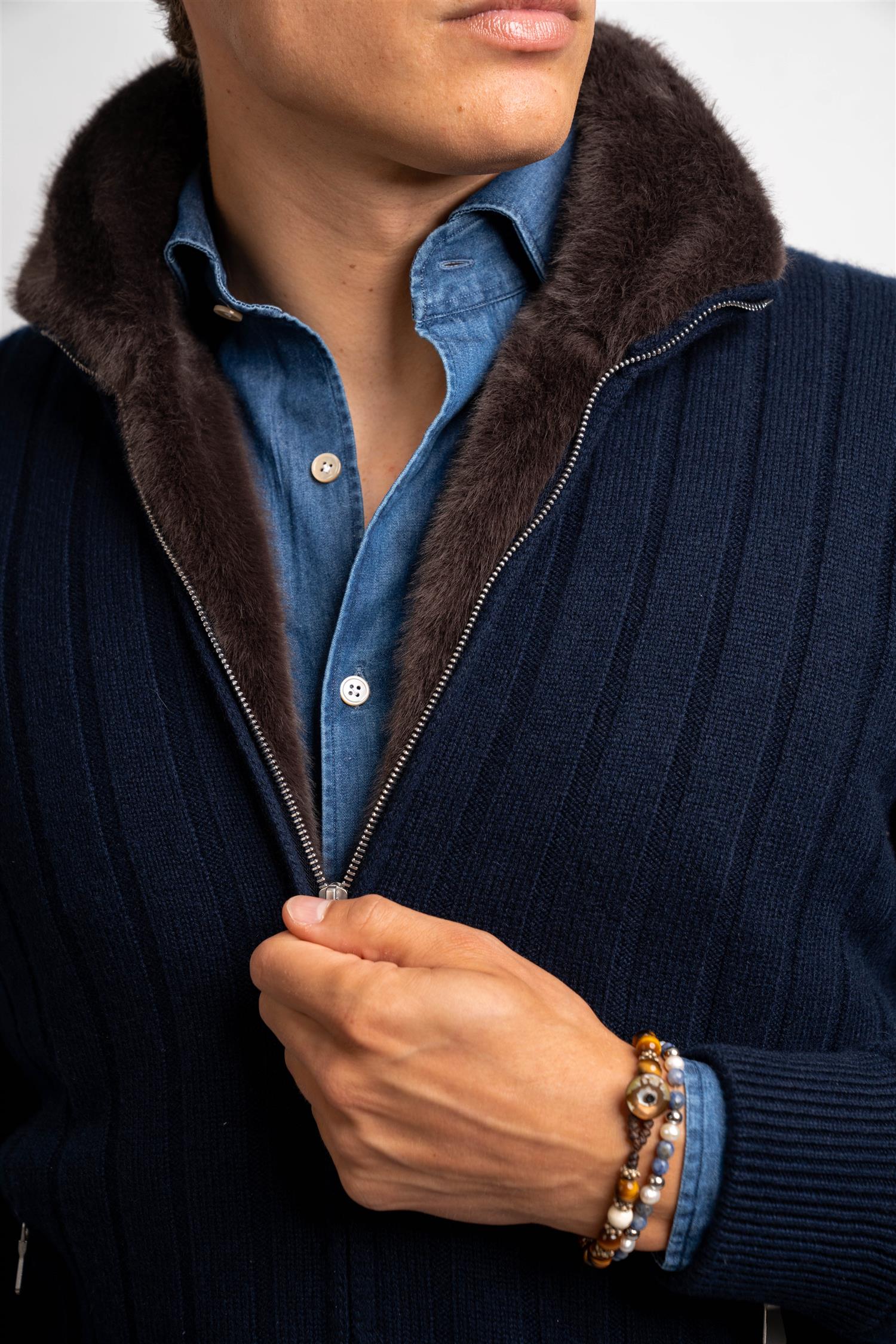 Cashmere Jacket - Navy