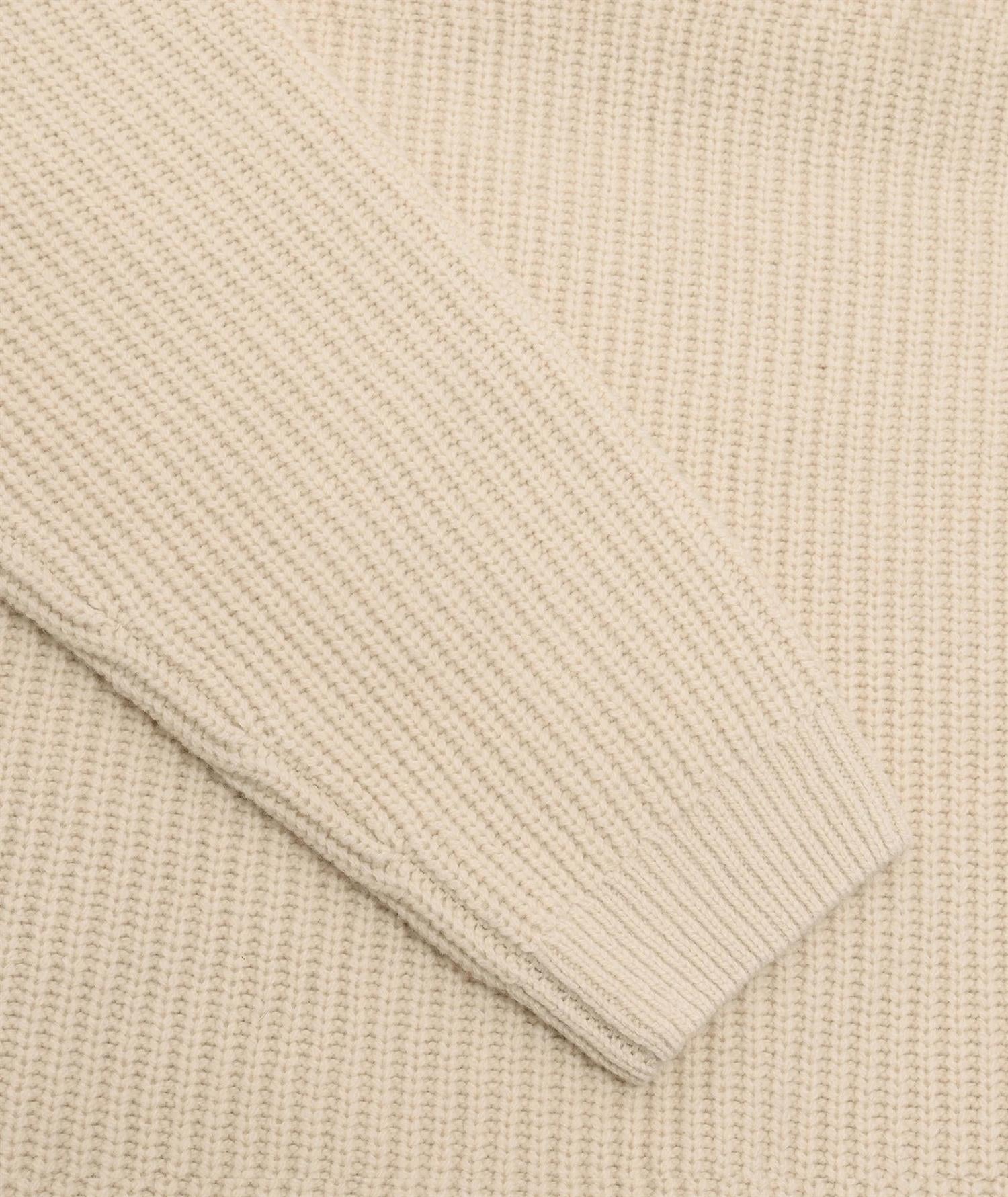 Boxy Wool Knit - Bone White