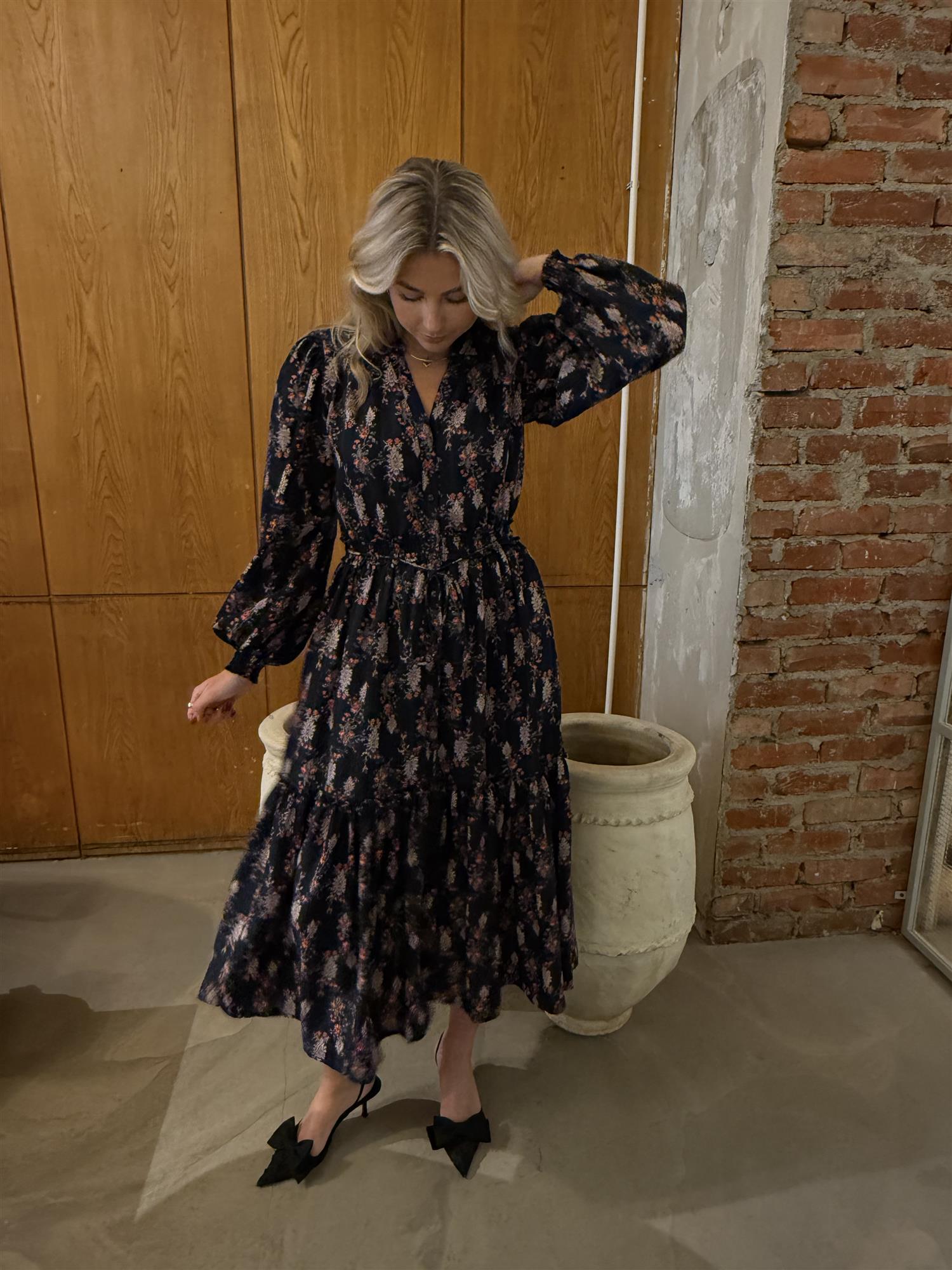 Bohemian Belt Dress Midnight Paisley