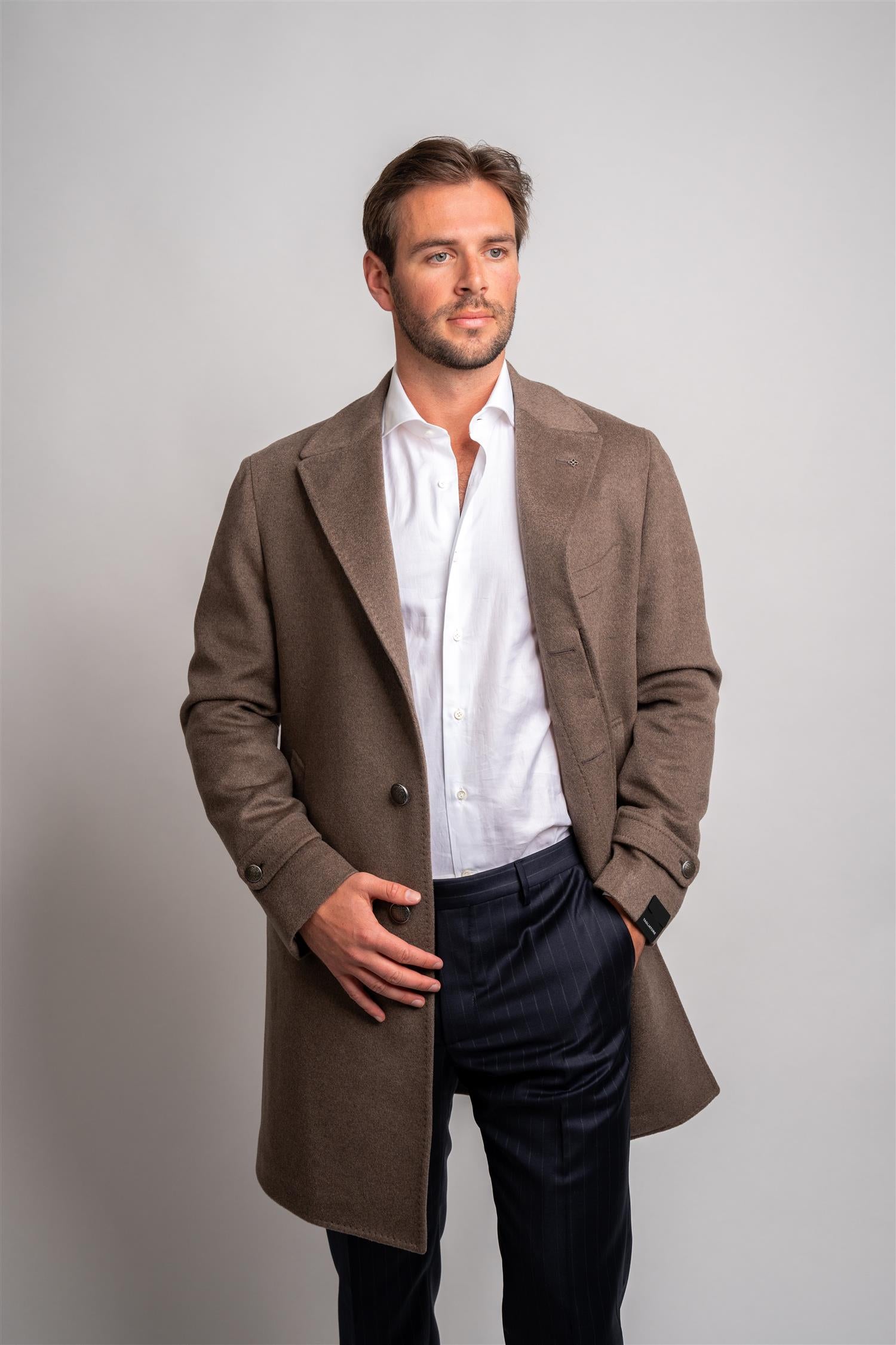 Thomas Coat Cashmere - Brown