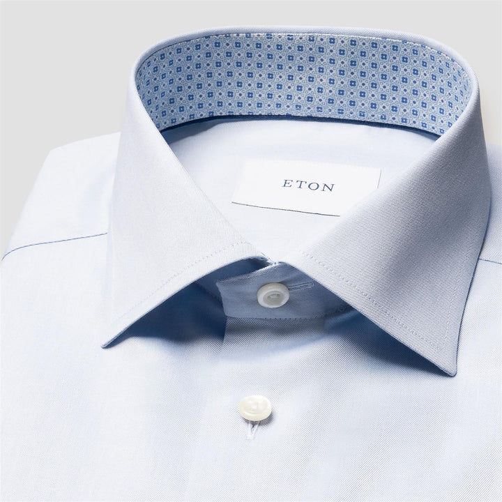Slim Signature Twill Geometric Effect - Light Blue