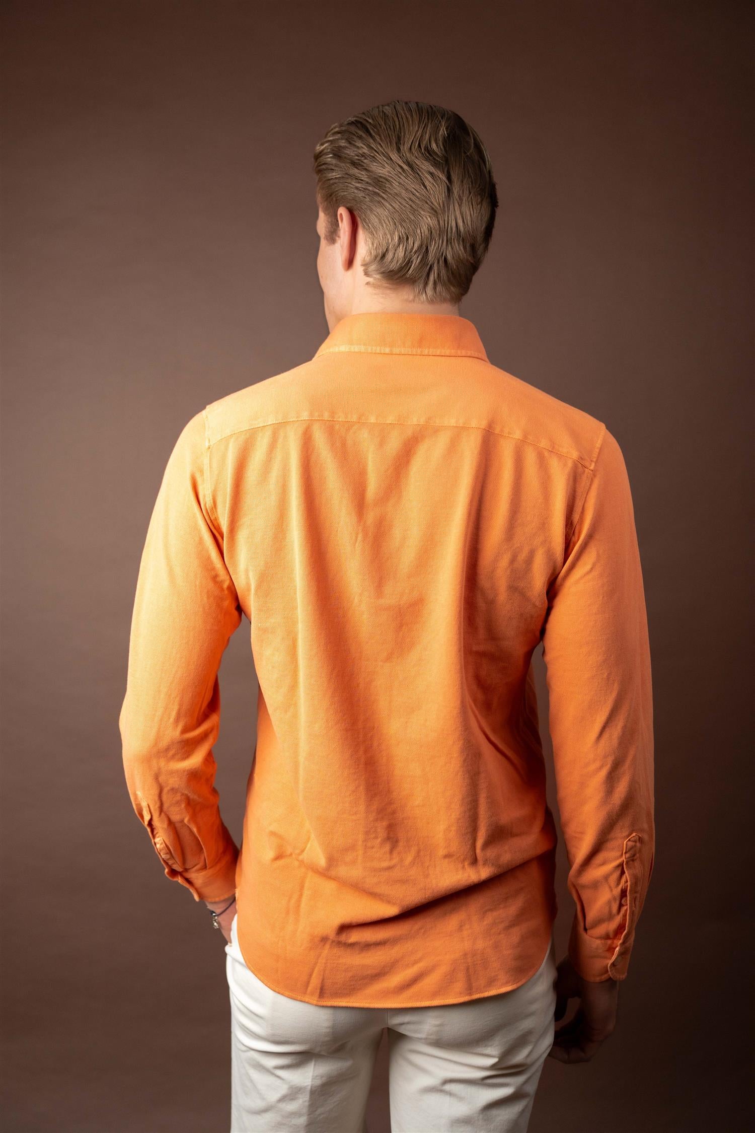 Long-sleeved Pique - Orange