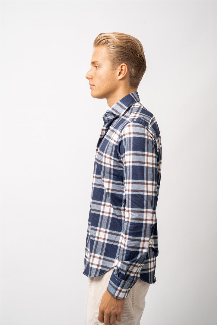 Man Shirt Woven Rutet