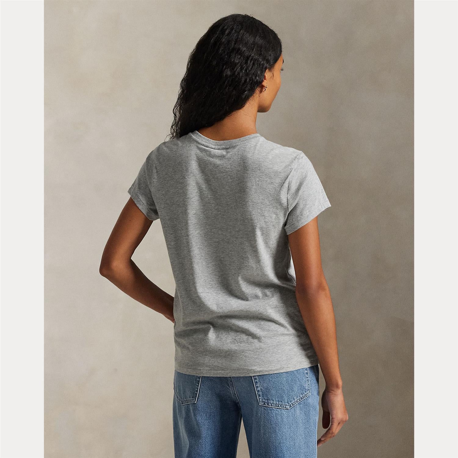 Classic Fit Cotton Jersey Crewneck Tee Cobblestone Heather