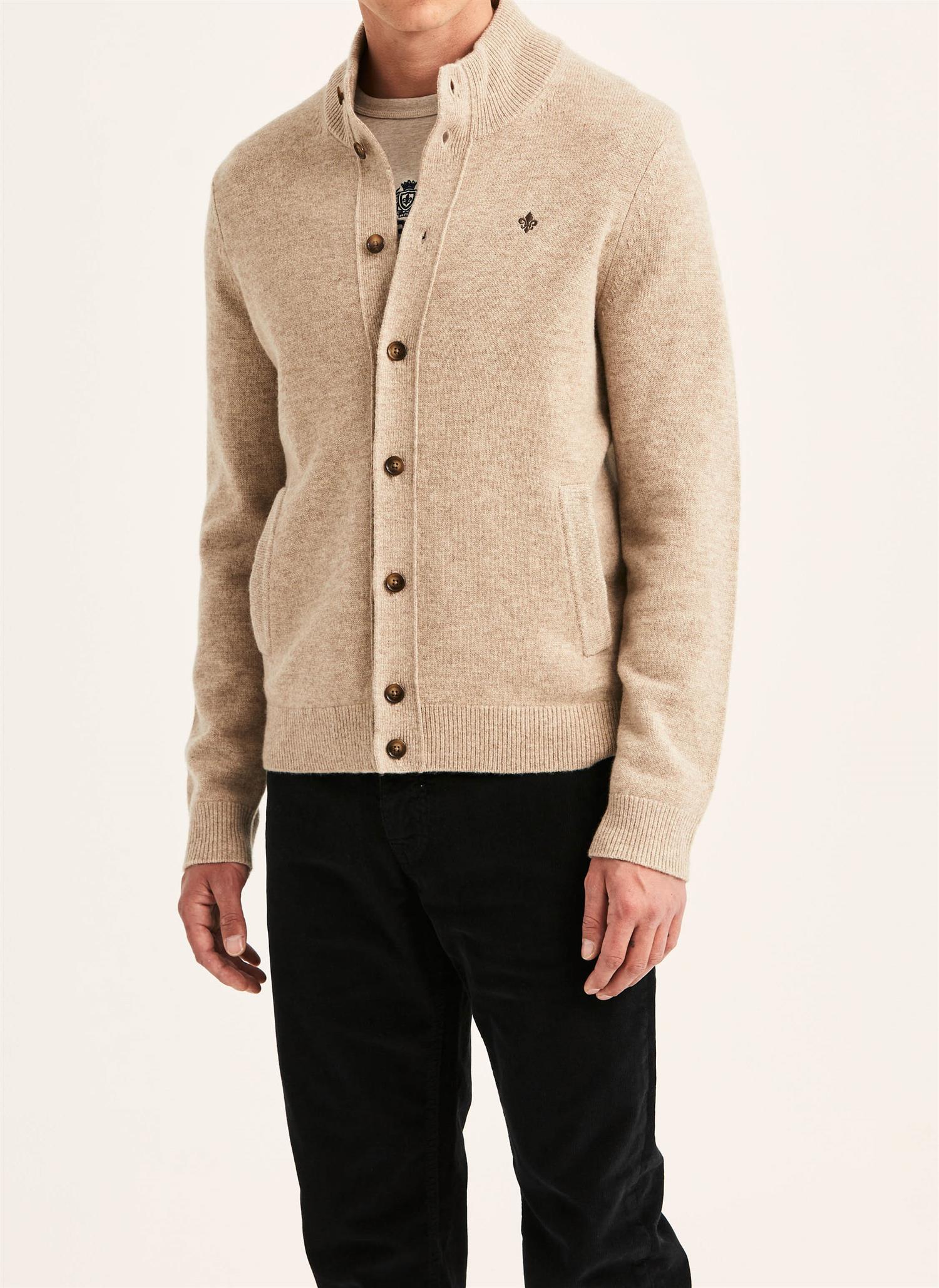 Hertford Button Cardigan - Khaki