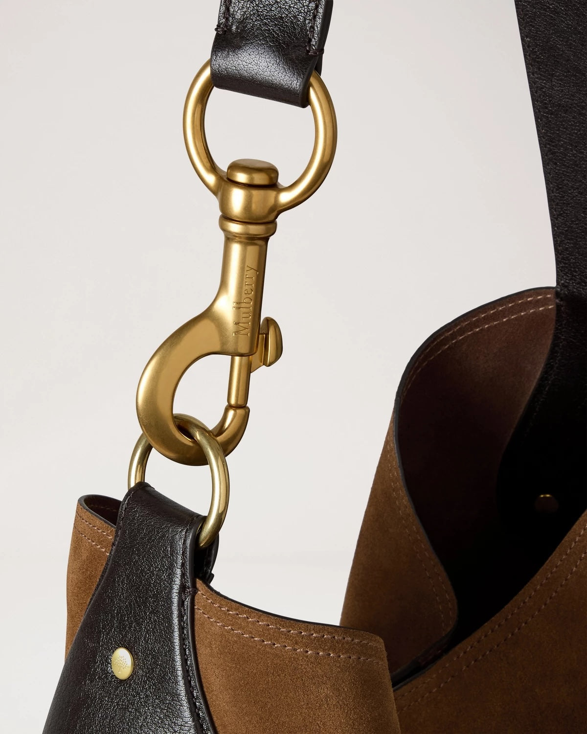 Hackney Shoulder Bag Vintage Oak Suede