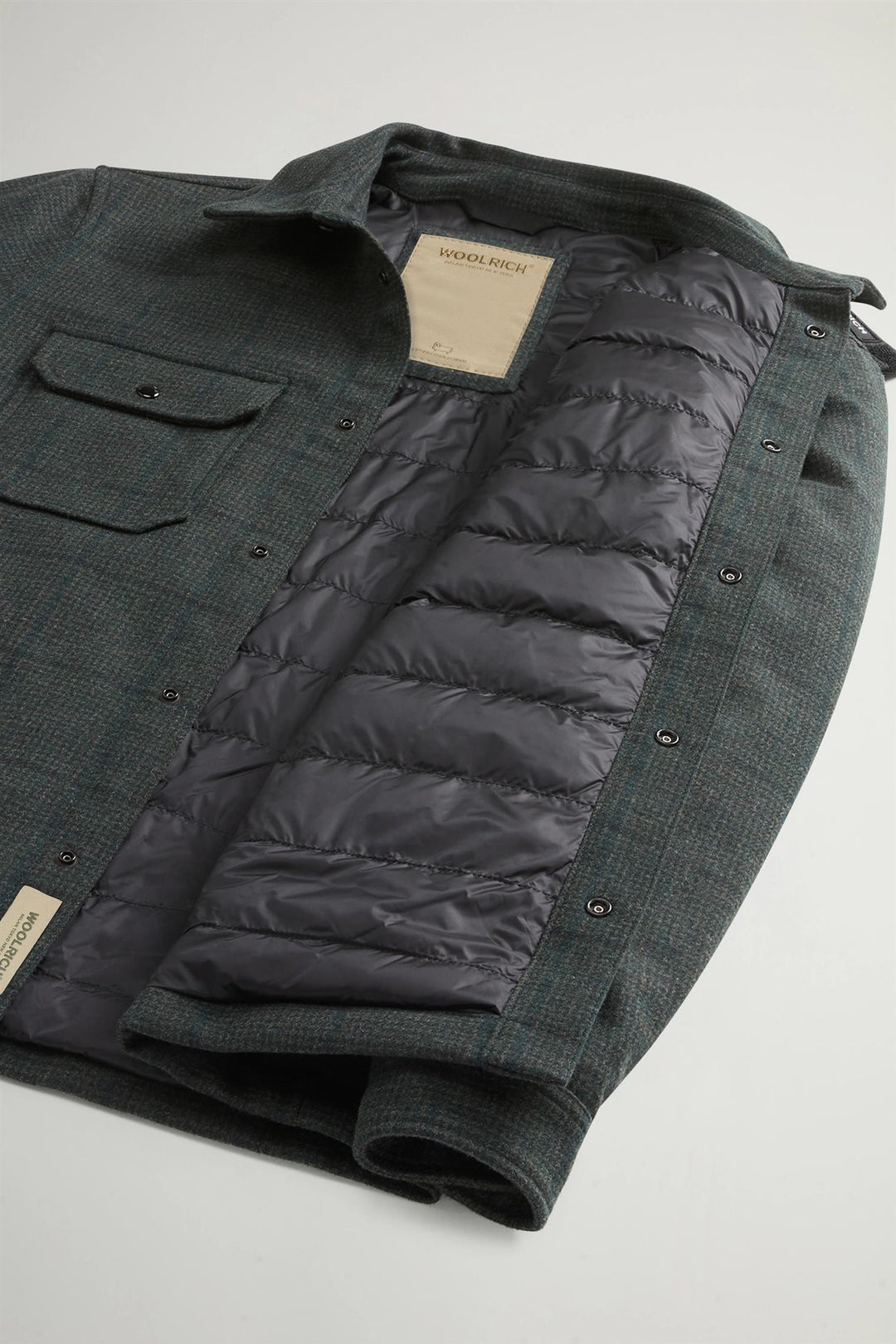 Alaskan Wool Check Overshirt - Green