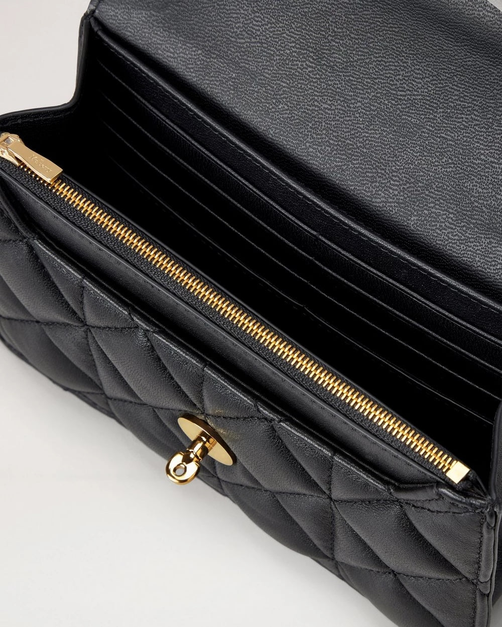 Small Darley Black Quilted Nappa